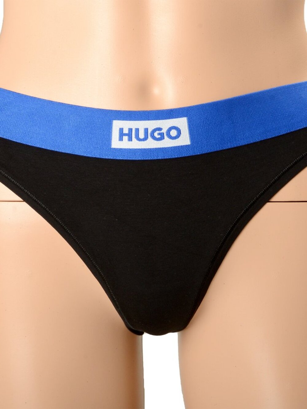 Hugo Boss Women's "Blue Thong" Logo Print Thong Panties US S IT 40